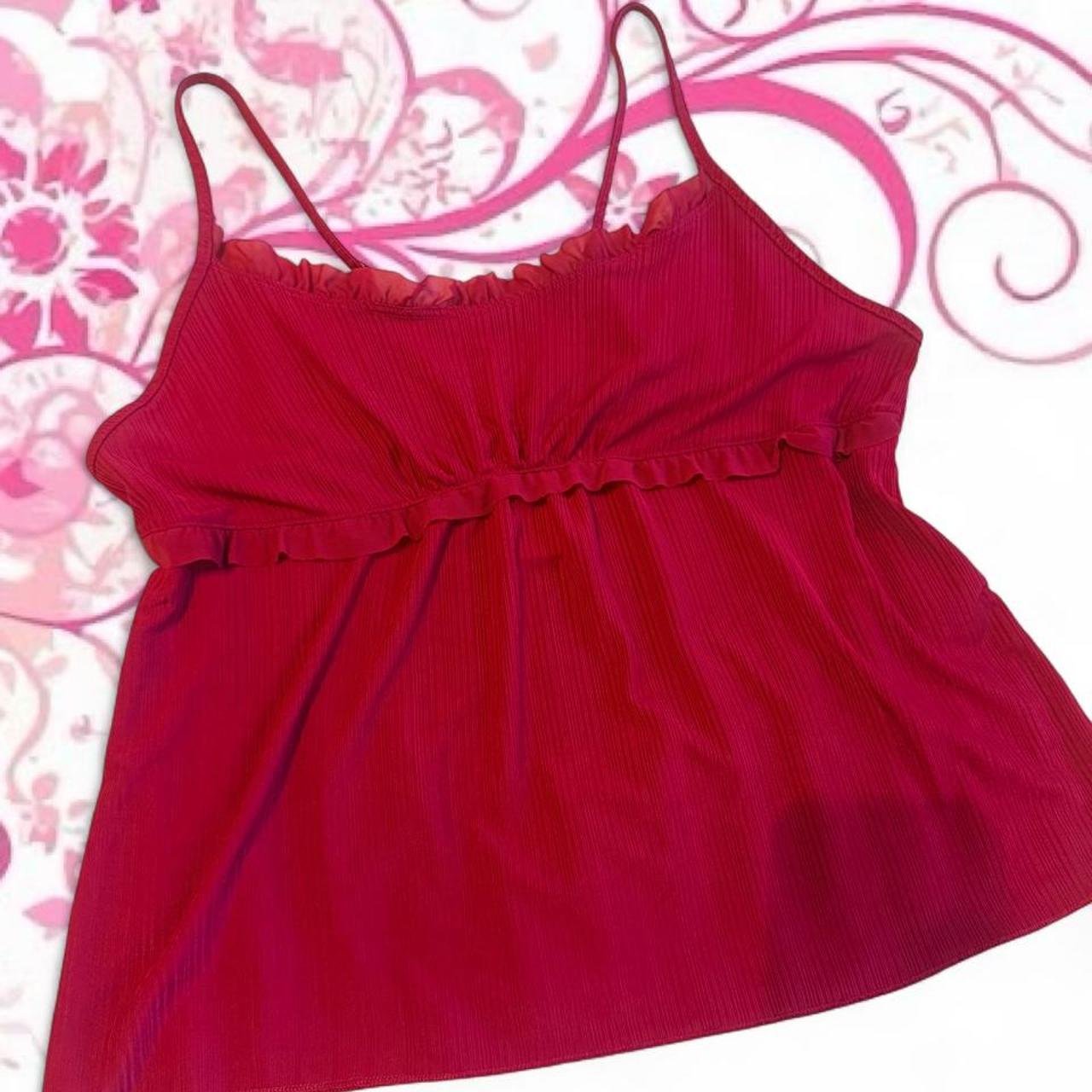 Secret Treasures Ruffle Slip Tank Top