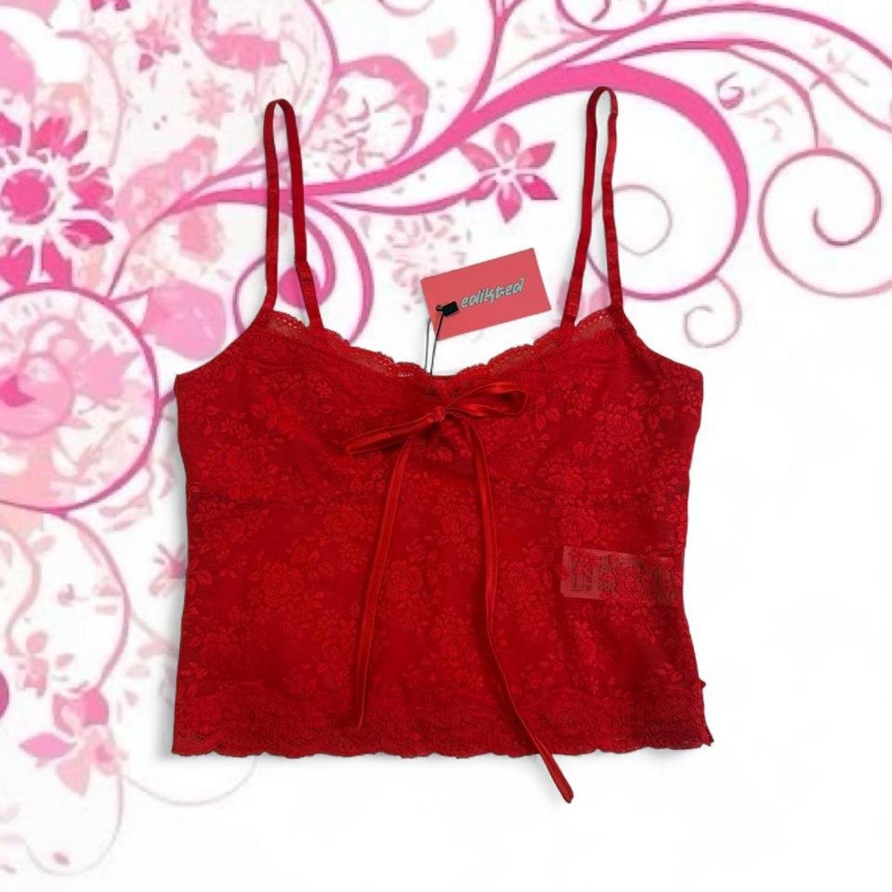 Edikted Lace Crop Top with Bow