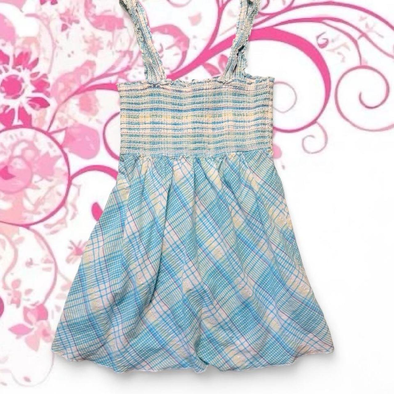 At Last & Co Plaid Shirred Tank