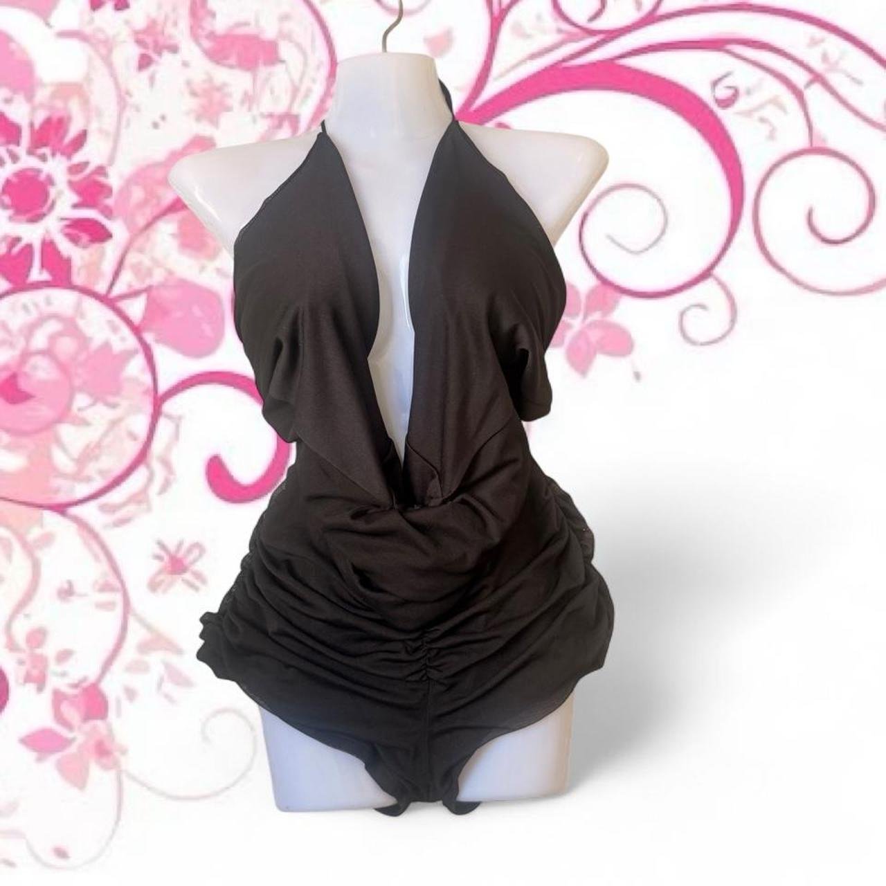 Fashion Nova Ruched Halter Romper