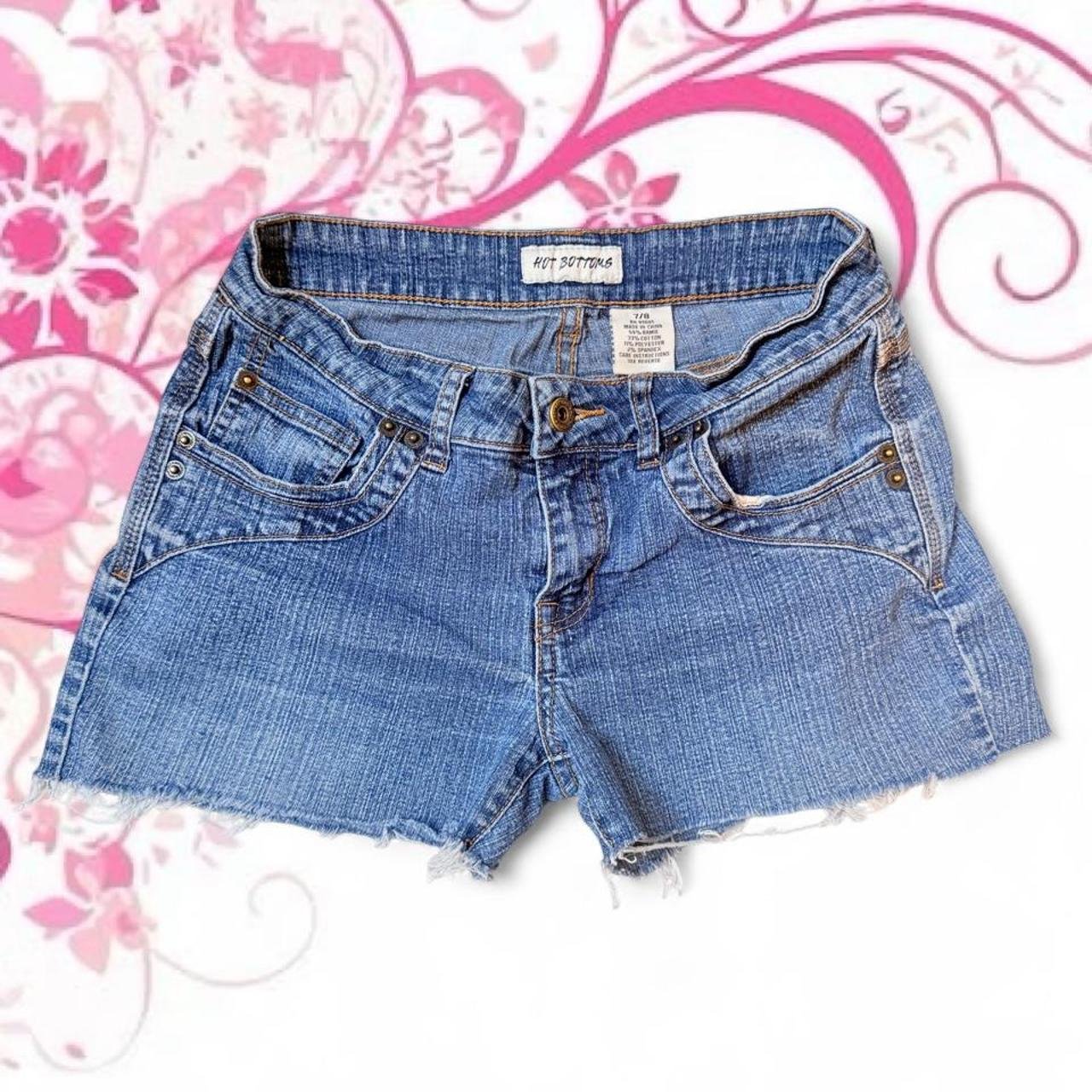 Embroidered Logo Denim Shorts