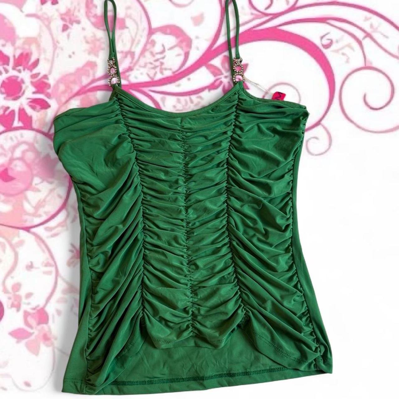 Ruched Chain Strap Tank Top