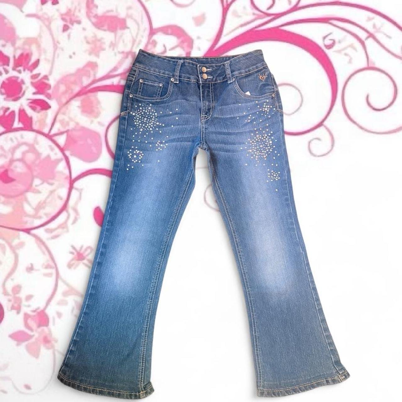 Justice Rhinestone Flared Capris