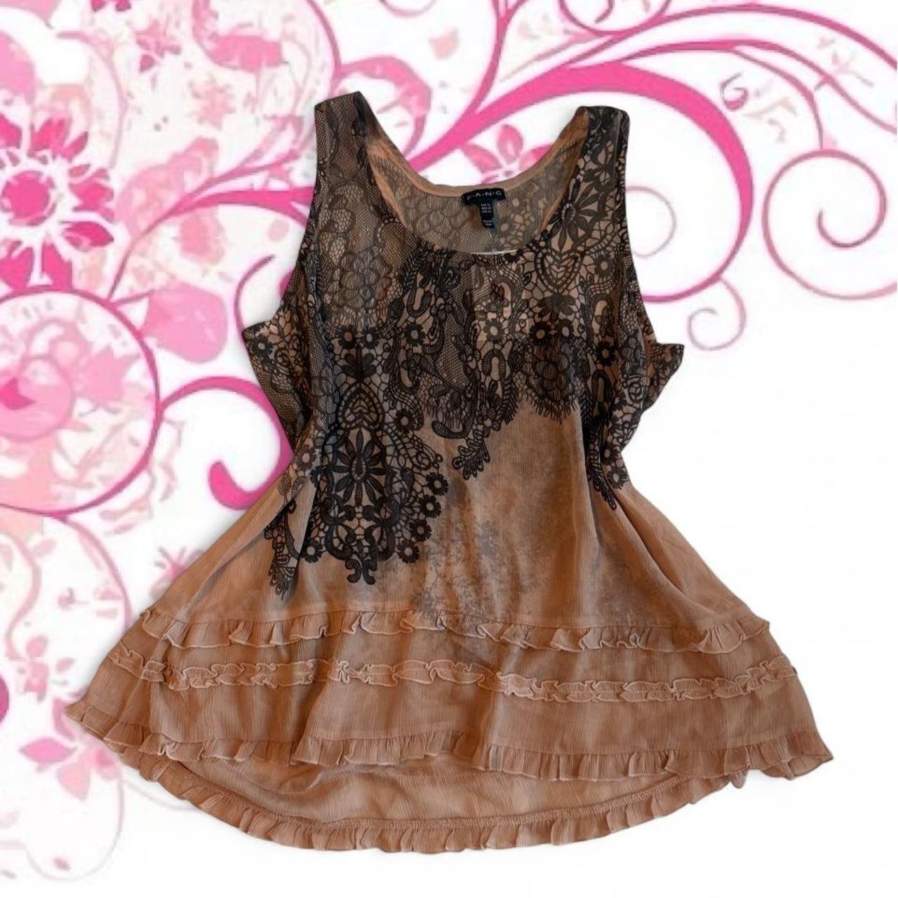 Fang Floral Lace Tank Top