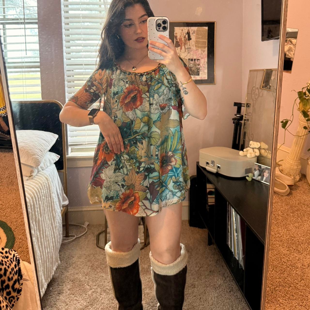 Sara Michelle Floral Tie Back Mini Dress