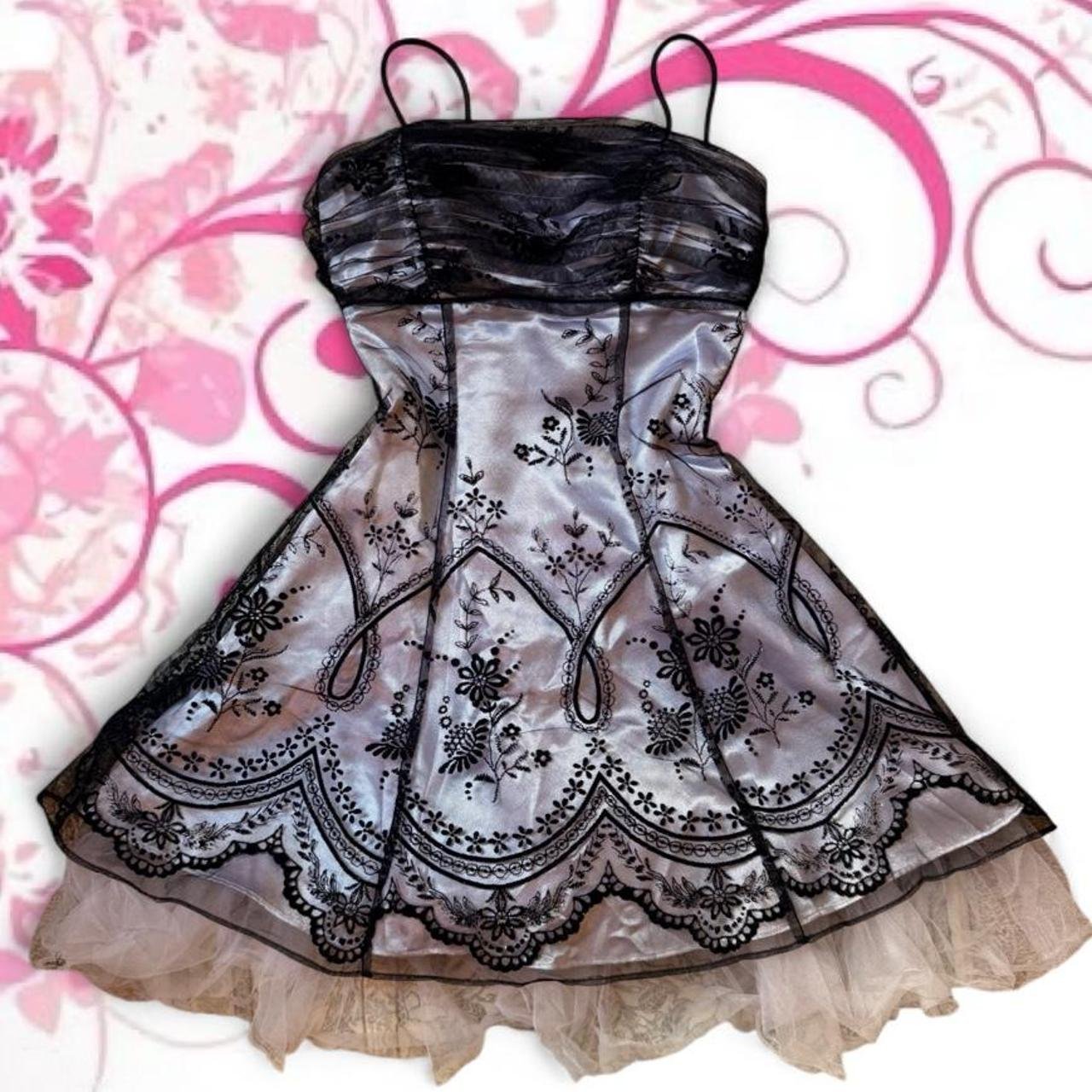 Morgan & Co. Lace Tulle Mini Dress