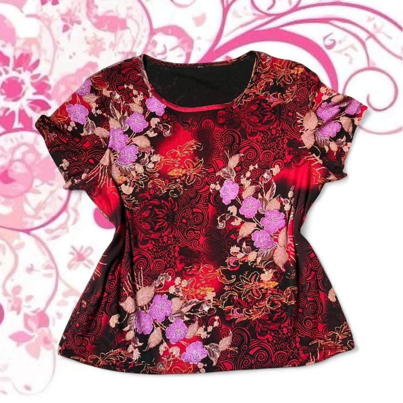 Walmart Floral Swirl Print Top