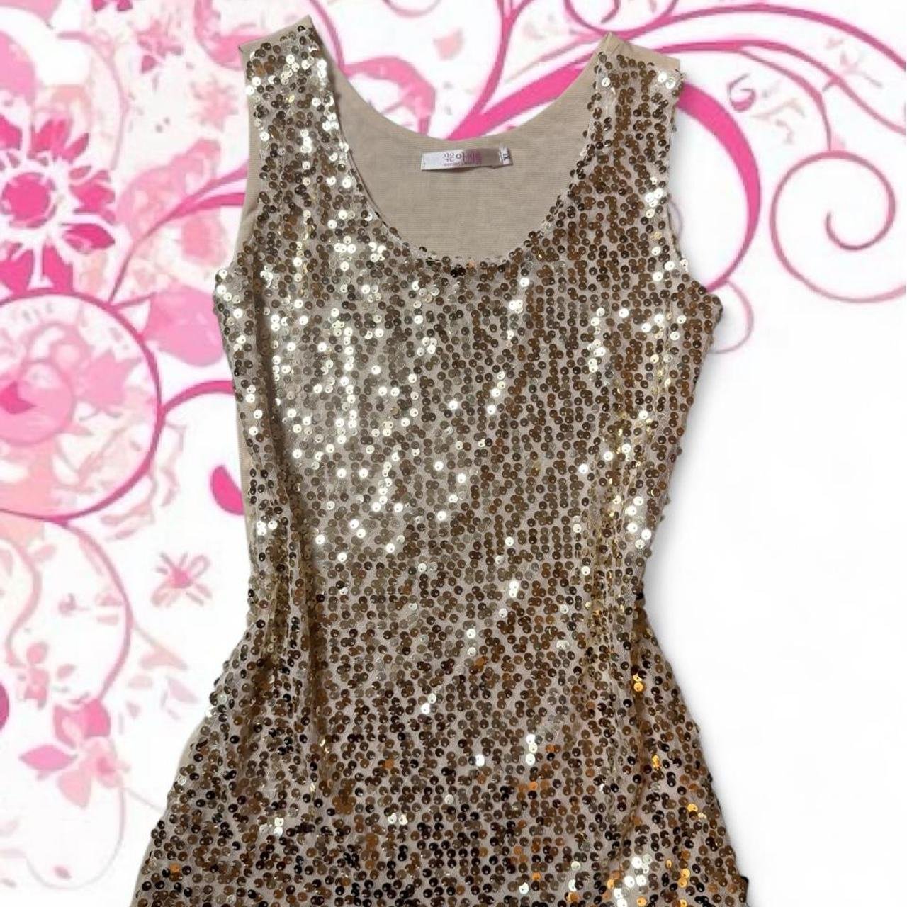 Body Central Sheer Sequin Tank