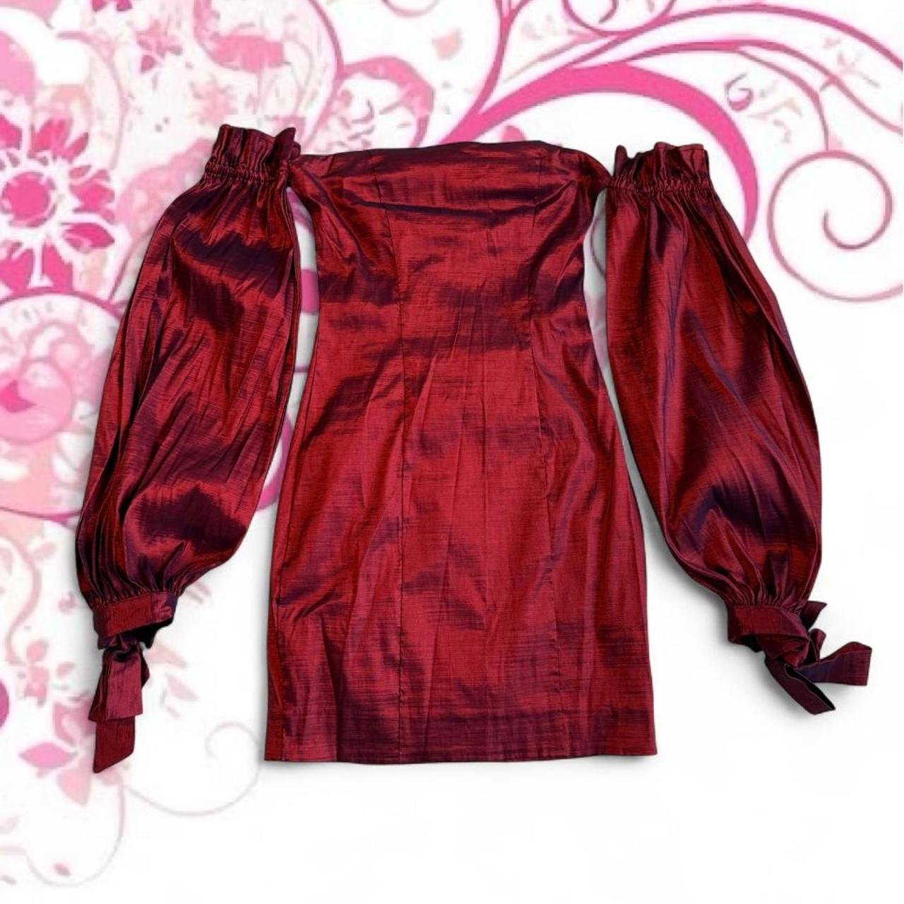 Majorelle Satin Puff Sleeve Mini Dress