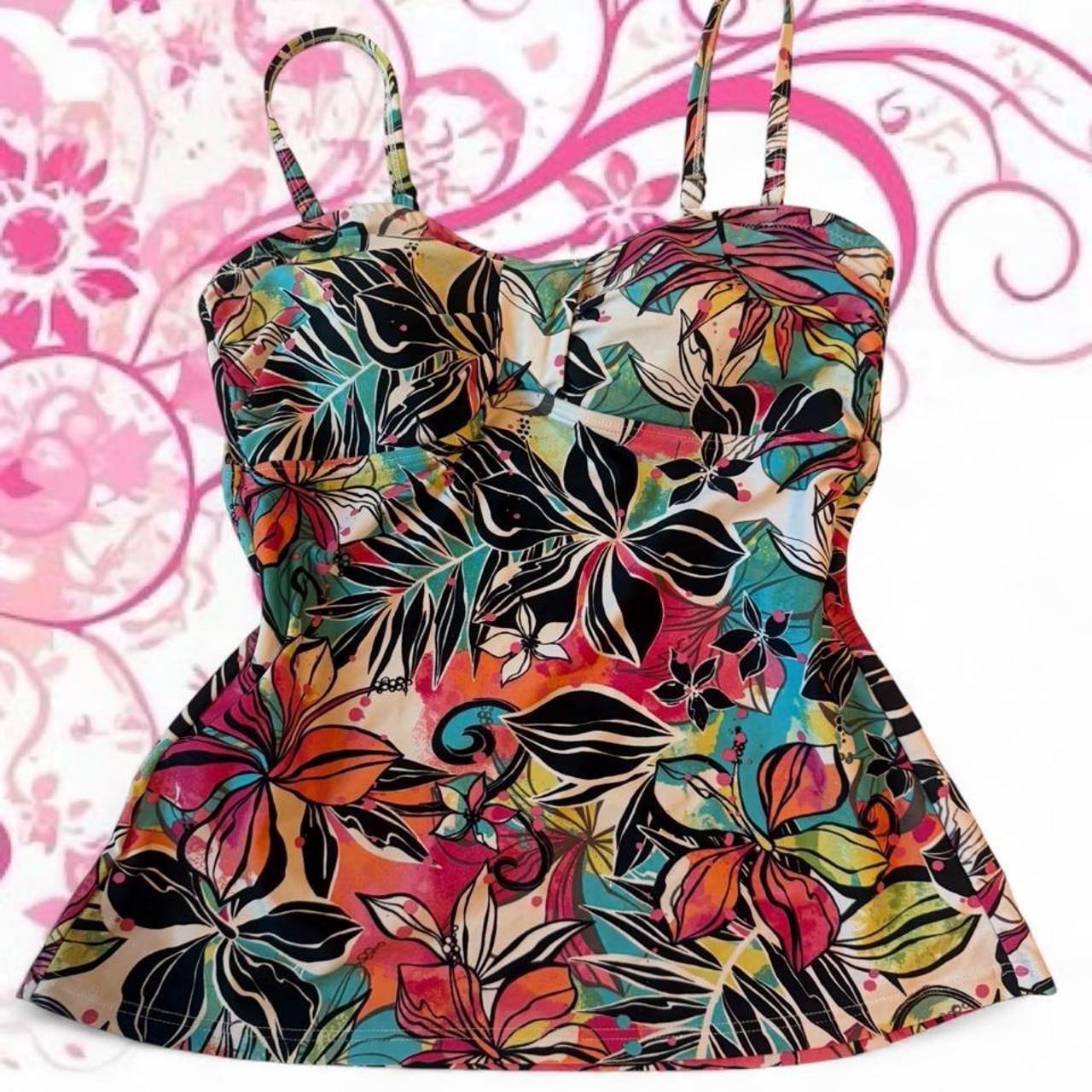 Croft & Barrow Floral Tankini Top