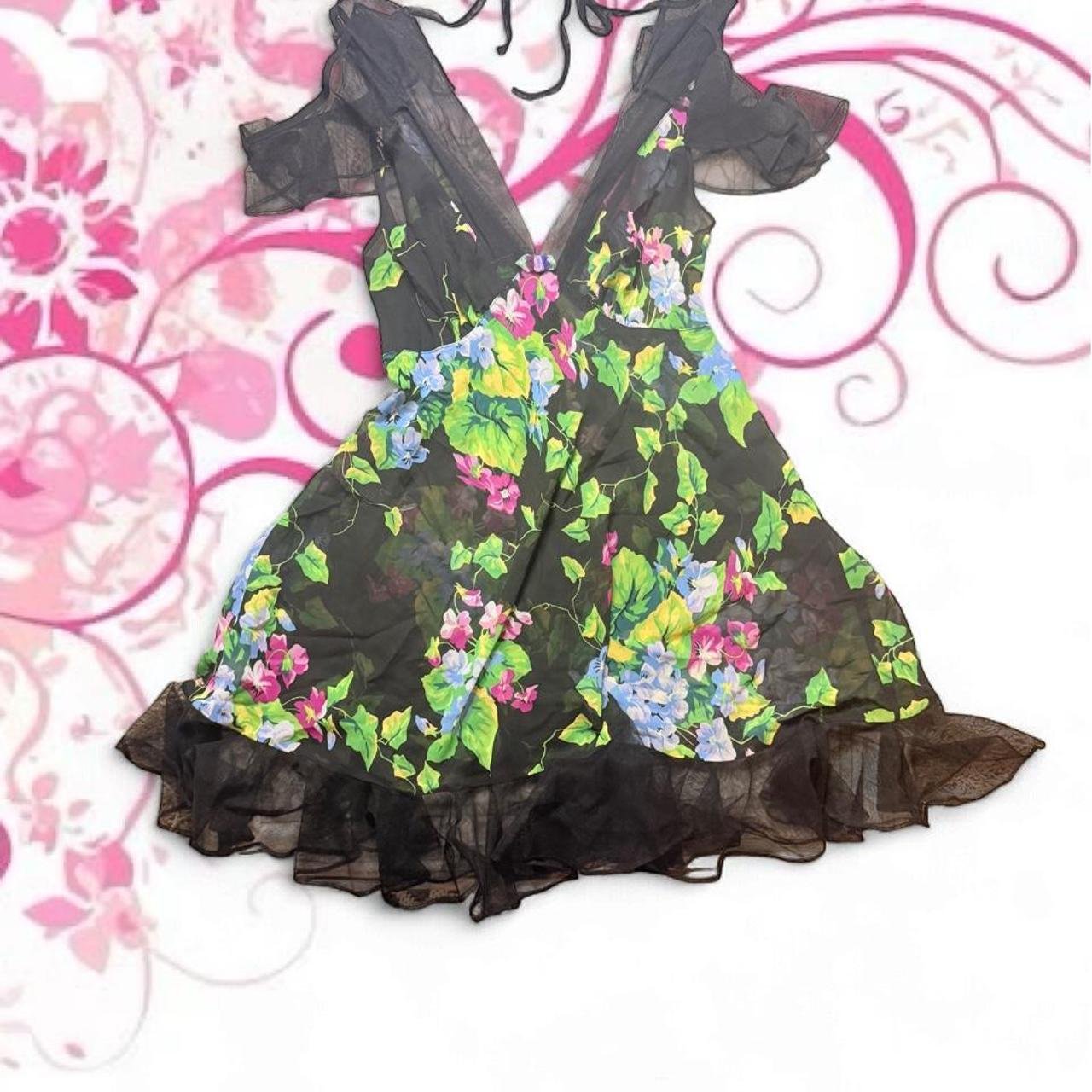 Betsey Johnson Floral Sheer Dress