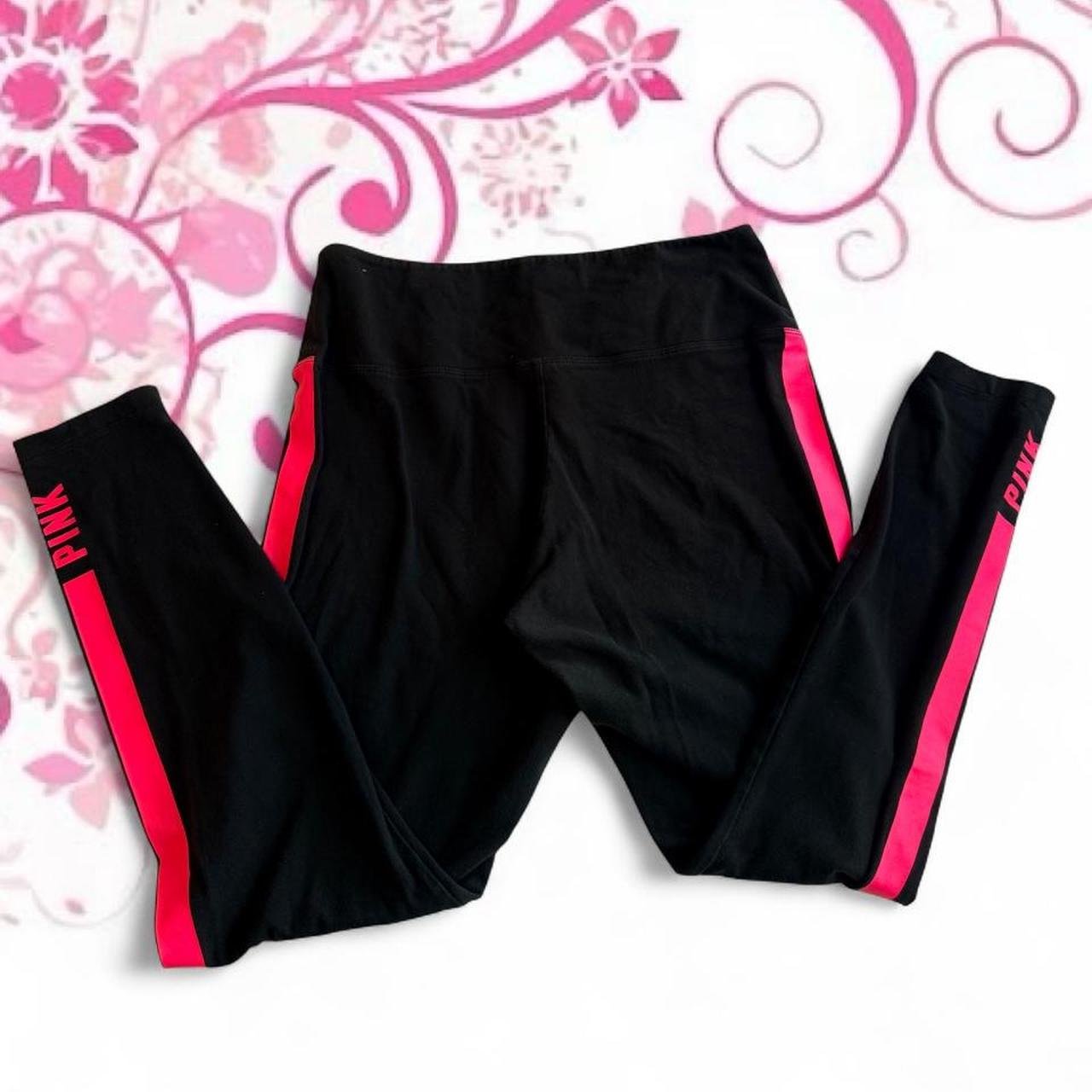 Victoria's Secret PINK Striped Logo Leggings