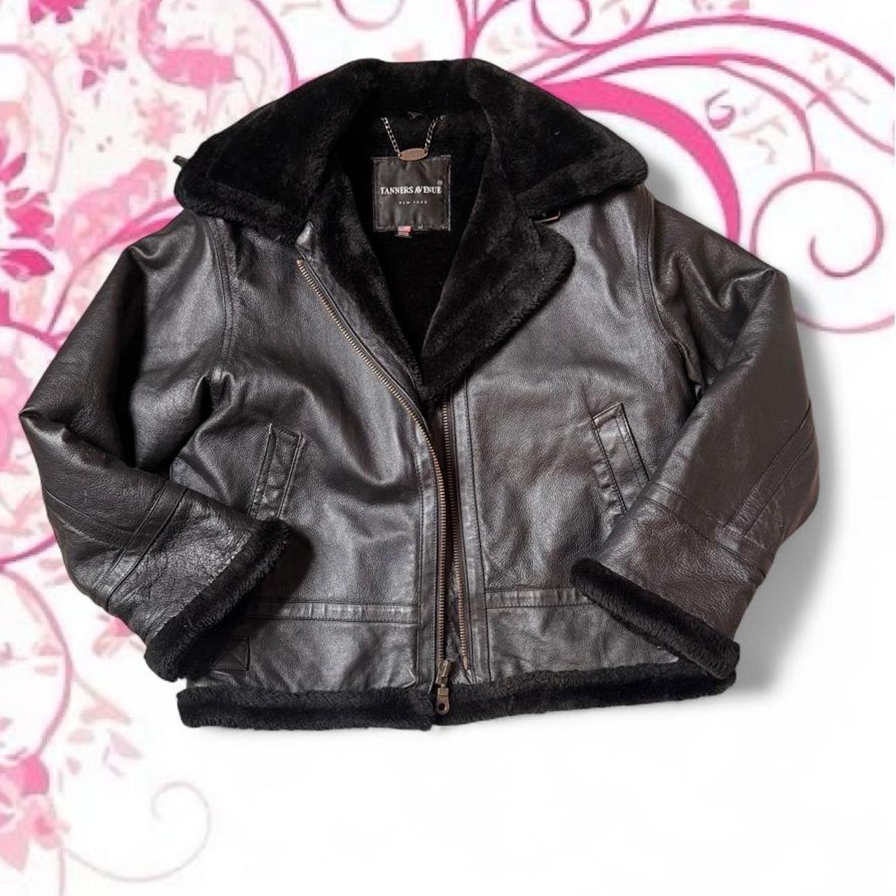 Tanner Leather Jacket with Faux Fur Lining