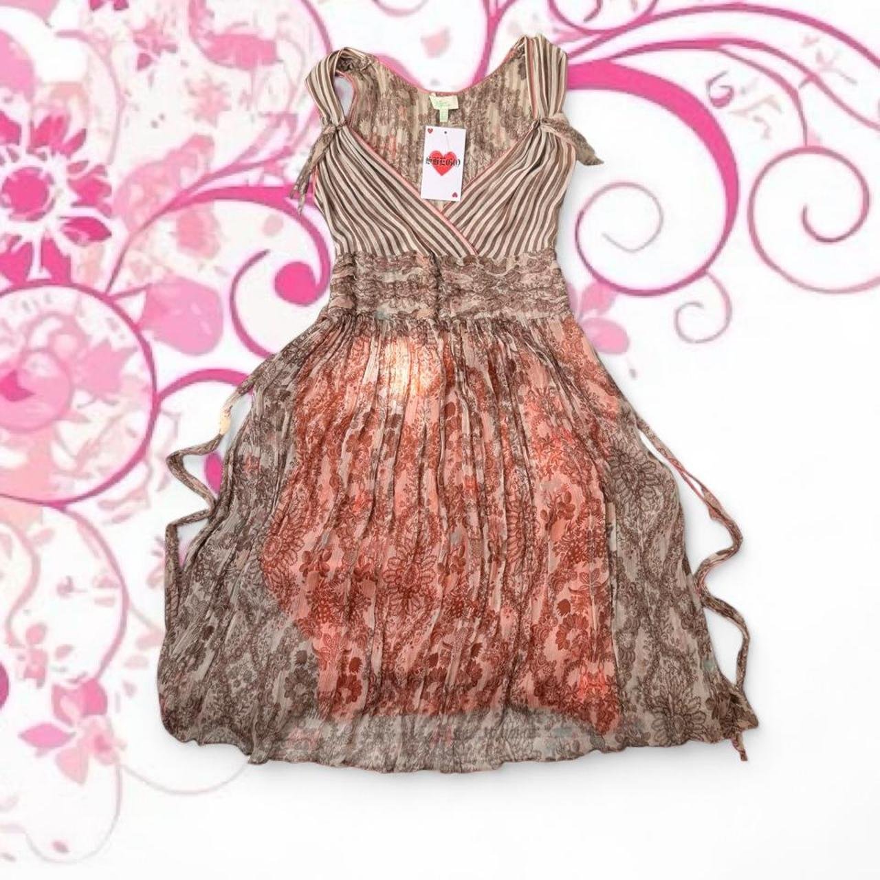 Silk Floral Boho Mini Dress