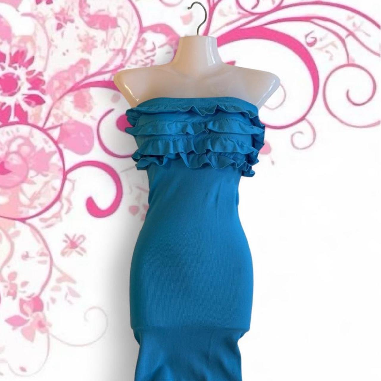 Dynamic Strapless Ruffle Bodycon Dress